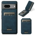 thumbnail image 1 of SaniMore Phone Case for Google Pixel 7A (6.1" 2023), PU Leather Wear-resistant Magnetic Detachable Wallet Card Slots Flip Kickstand [Wireless Charging] Car Mount Shockproof Anti-fall - Blue, 1 of 10