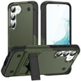 thumbnail image 1 of SaniMore for Samsung Galaxy A03s Case, Military Grade Shockproof Cover Heavy Duty Hybrid Soft TPU+Hard PC Case Non-Slip Gripping Case with Hidden Kickstand, Armygreen, 1 of 7