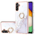thumbnail image 1 of SaniMore for Samsung Galaxy A05 6.7" 2023 Case with 360 Degree Rotating Metal Ring Shockproof TPU Backplane Marble Pattern Luxury Fashion Anti-drop Cover For Galaxy A05, White, 1 of 4