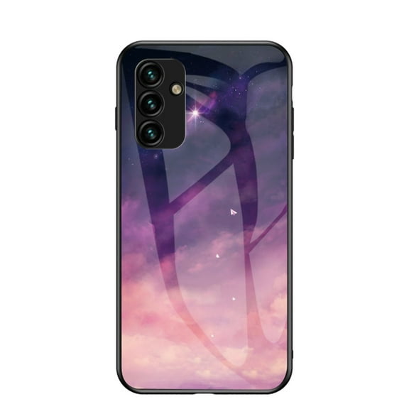 SaniMore for Samsung Galaxy A05 6.7" 2023 Case, Toughened Glass & TPU Bumpers Anti-Fall Strong Drop Resistant Lightweight Starry Sky Glass Full Body Protective Cover for Samsung A05,  Fantasy Star