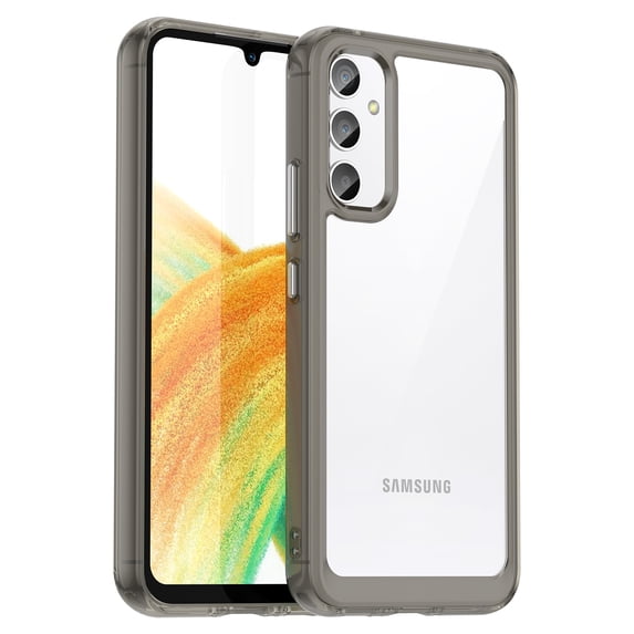SaniMore Samsung Galaxy A05S Case (6.7" 2023 Release), Soft Shockproof TPU Bumper Crystal-clear PC Back No-yellowing Anti-drop Ultra-slim Lightweight Rugged Cover For Samsung A05S, Gray