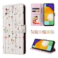 thumbnail image 1 of SaniMore for Samsung Galaxy A05S PU Leather Case with Luxury Flower for Girls Women Stand Feature Card/Cash Slots Detachable Wrist Strap Magnetic Clasp All-inclusive Cover, Dried Flowers, 1 of 8