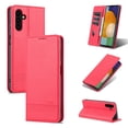 thumbnail image 1 of SaniMore for Samsung Galaxy A13 5G 6.5" PU Leather Case, Solid Color Magnetic Closure Flip Wallet Cover Built-in 3 Card Slots & Multi-Angle Kickstand Full Body Protective Shell, Red, 1 of 8