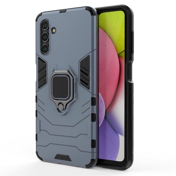 SaniMore for Samsung Galaxy A13 5G Case, Anti-Fall Shock Absorption Rugged PC Backplane Cover with Metal Folding Ring Bracket Military Grade Shockproof Protective Shell for Samsung A13 5G, Navy