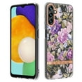 thumbnail image 1 of SaniMore for Samsung Galaxy A13 5G Case, Flexible TPU Magnetic Cover Support Wireless Charging Slim Flower Grass Pattern Shockproof Protective Shell for Ladies Women Girls, Rosegold Flowers, 1 of 9