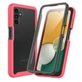 thumbnail image 1 of SaniMore for Samsung Galaxy A13 5G Case, Rugged PC Back & TPU Bumpers Two-Layer Structure Transparent Cover with PET Screen Protector Shockproof Protective Shell for Samsung A13 5G, Red, 1 of 5
