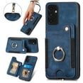 thumbnail image 1 of SaniMore for Samsung Galaxy A13 5G Wallet Case, [RFID Blocking] Elastic Card Slot Vehicle Magnetic PU Leather Ring Holder & Lanyard Stand Money Pocket Cover for Samsung A13 5G, Blue, 1 of 12