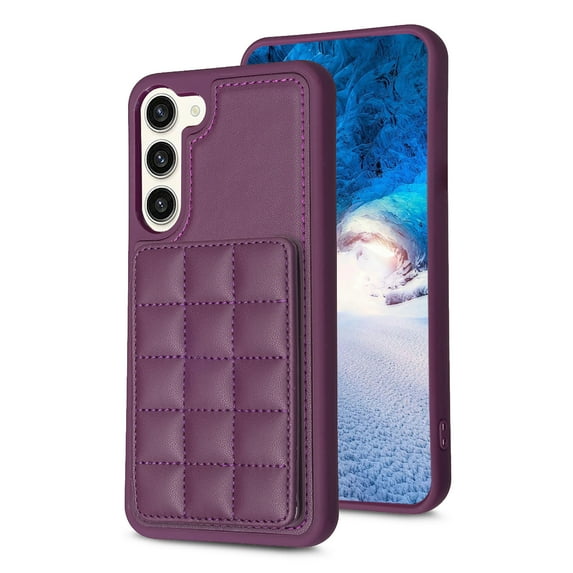 SaniMore for Samsung Galaxy A14 5G (6.6" 2023) Case, Flip PU Leather Diamond-Shaped with Built-in Card Slots, Kickstand and Shockproof Anti-drop Phone Case for Galaxy A14 5G Wallet Shell, Darkpurple