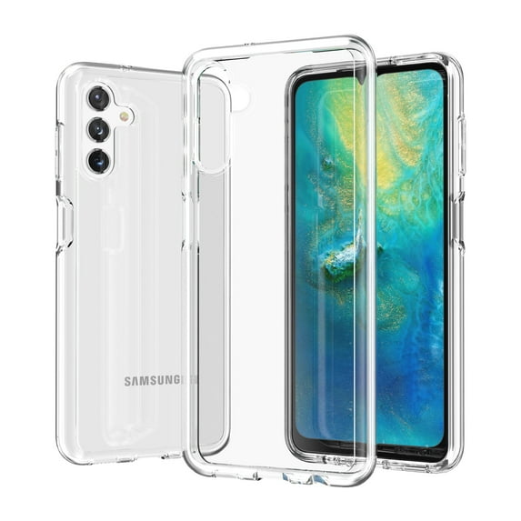 SaniMore for Samsung Galaxy A14 5G 6.6" 2023 Case with Wireless Charging, Transpsarnet Shockproof TPU Cover Super-slim Lightweight Wireless Charging Anti-scratch Anti-fall Shell, White