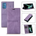 thumbnail image 1 of SaniMore for Samsung Galaxy A14 5G Case [Magnetic Flip Full Protecetive Cover] Card Cash Pokcet + Kickstand + Retro Wear-resisitant PU Leather + Shockproof TPU Inner Business Shell, Purple, 1 of 6