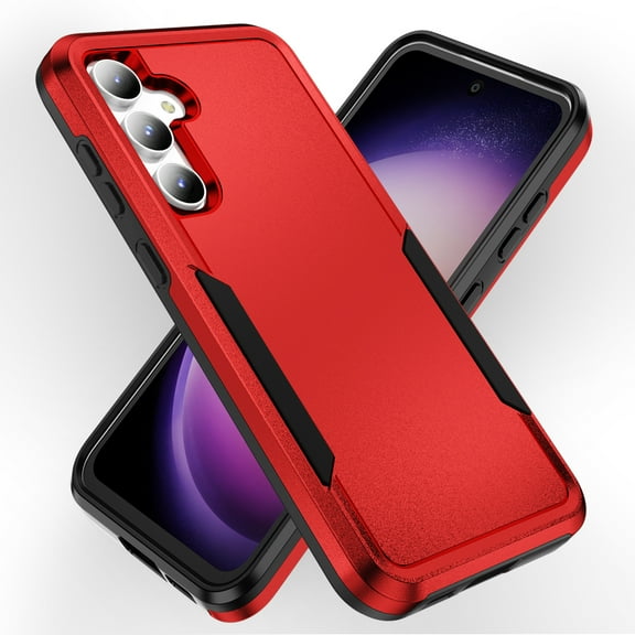 SaniMore for Samsung Galaxy A15 5G Case, Military Grade Drop Protection Slim Hard PC + Shock Absorption TPU Bumper Dual-Layer Shockproof Anti-Scratch Cover for Galaxy A15 5G 2024, Red+Black