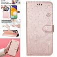 thumbnail image 1 of SaniMore for Samsung Galaxy A15 6.5" 2023 Case, PU Leather Skin with Embossed Cat Flip Magnetic Cover Card Slots Kickstand Detachable Lanyard Full Around Wallet Case for Galaxy A15, Rosegold, 1 of 16