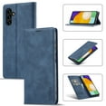 thumbnail image 1 of SaniMore for Samsung Galaxy A15 6.5" 2023 Case, Prumiem PU Leather Wallet Kickstand Cover Magnetic Flip Design Card Slots Shockproof Anti-drop TPU Full Body Protective Shell, Blue, 1 of 8