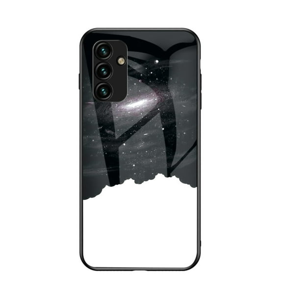 SaniMore for Samsung Galaxy A15 6.5" 2023 Case, Toughened Glass & TPU Bumpers Anti-Fall Strong Drop Resistant Lightweight Starry Sky Glass Full Body Protective Cover for Samsung A15, Cosmic Star