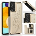 thumbnail image 1 of SaniMore for Samsung Galaxy A15 6.5" Magnetic Wallet Case, PU Leather Case with Card Slot & Kickstand Shockproof Protective Case for Samsung A15 Women Ladies, Gold, 1 of 9