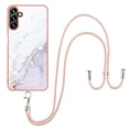 thumbnail image 1 of SaniMore for Samsung Galaxy A15 Case with Detachable Crossbody Lanyard Shockproof TPU Backplane Marble Pattern Luxury Fashion Anti-drop Slim Lightweight Cover, White, 1 of 4