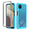 thumbnail image 1 of SaniMore for Samsung Galaxy A22 5G Case, Rugged PC Back & TPU Bumpers Two-Layer Structure Transparent Cover with PET Screen Protector Shockproof Protective Shell for Samsung A22 5G, Blue, 1 of 7