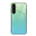 thumbnail image 1 of SaniMore for Samsung Galaxy A24 Case, Gradient Tempered Glass Backplane Anti-scracth Drop Resistant Anti-fall Slim Fit Lightweight Fashion Luxury for Girls Women, Green, 1 of 9