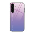 thumbnail image 1 of SaniMore for Samsung Galaxy A24 Case, Gradient Tempered Glass Backplane Anti-scracth Drop Resistant Anti-fall Slim Fit Lightweight Fashion Luxury for Girls Women, Purple, 1 of 9