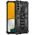 thumbnail image 1 of SaniMore for Samsung Galaxy A24 Case, Rugged PC CD Magnetic Cover Built-in Car Mount & Folding Kickstand Military Grade Shockproof Heavy Duty Protective Shell for Samsung A24 Women Men, Black, 1 of 6