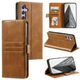 thumbnail image 1 of SaniMore for Samsung Galaxy A24 PU Leather Case, Wallet Design with Card Slots Cash Pocket [Wrist Strap] Flip kickstand Full Body Protection Magnetic Closure Business TPU Shell, Brown, 1 of 11