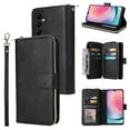thumbnail image 1 of SaniMore for Samsung Galaxy A25 5G 3 in 1 Case, Zipper Purse Cover + Card Slots +  Kickstand + Detachable Lanyard Comprehensive Protective Shockproof Anti-drop Shell For Samsung A25 5G, Black, 1 of 8