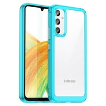 SaniMore Samsung Galaxy A25 Case (6.5" 2023 Release), Soft Shockproof TPU Bumper Crystal-clear PC Back No-yellowing Anti-drop Ultra-slim Lightweight Rugged Cover For Samsung A25, Clearblue