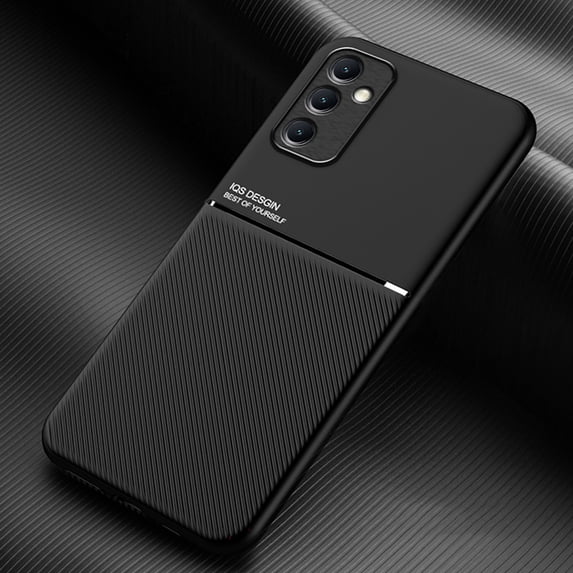 SaniMore for Samsung Galaxy A25 Case (6.5 inch 2023), Carbon Fibre Magnetic Case Built-in Car Mount Shock Absorption TPU Rubber Luxury Hybrid Cover for Samsung Galaxy A25, Black