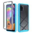 thumbnail image 1 of SaniMore for Samsung Galaxy A31 Case, Rugged PC Back & TPU Bumpers Two-Layer Structure Transparent Cover with PET Screen Protector Shockproof Protective Shell for Samsung A31, Blue, 1 of 6