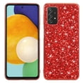 thumbnail image 1 of SaniMore for Samsung Galaxy A32 5G 6.5" Glitter Case, Flexible TPU Anti-Fingerprint Ultra-Thin Lightweight Full Body Protective Case for Samsung A32 5G Women Ladies Girls, Red, 1 of 7