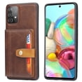 thumbnail image 1 of SaniMore for Samsung Galaxy A32 5G Case, PU Leather Shockproof Inner Shell with Wallet Card Slots Flip Kickstand Shockproof Retro Anti-scractch Drop-resistant Shell for Samsung A32 5G - Coffee, 1 of 5