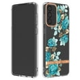 thumbnail image 1 of SaniMore for Samsung Galaxy A33 5G Case, Flexible TPU Magnetic Cover Support Wireless Charging Slim Flower Grass Pattern Shockproof Protective Shell for Ladies Women Girls, Green Flowers, 1 of 9