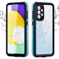 thumbnail image 1 of SaniMore for Samsung Galaxy A33 5G IP68 Waterproof Case with HD Screen Protective Film, Ultra Clear Side Anti-Slip Dustproof Snowproof Transparent PC + Soft TPU Heavy Duty Protection Shell, Grassblue, 1 of 13