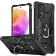 thumbnail image 1 of SaniMore for Samsung Galaxy A33 5G Multi-Functional Case, Rugged PC Magnetic Cover Built-in Car Mount & 360° Rotatable Metal Ring Kickstand Military Grade Shockproof Protective Shell, Black, 1 of 8