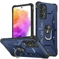 thumbnail image 1 of SaniMore for Samsung Galaxy A33 5G Multi-Functional Case, Rugged PC Magnetic Cover Built-in Car Mount & 360° Rotatable Metal Ring Kickstand Military Grade Shockproof Protective Shell, Darkblue, 1 of 8