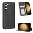 thumbnail image 1 of SaniMore Samsung Galaxy A34 5G 2023 Case, Magnetic Folio PU Leather Cover with Card Slots Cash Pocket Stand Feature Full-body Protctive Shockproof Anti-fall Business Wallet Retro Shell, Black, 1 of 6