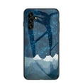 thumbnail image 1 of SaniMore for Samsung Galaxy A34 5G 6.5 2023 Case, Toughened Glass & TPU Bumpers Anti-Fall Strong Lightweight Starry Sky Glass Full Body Protective Cover for Samsung A34 5G, Blue, 1 of 8
