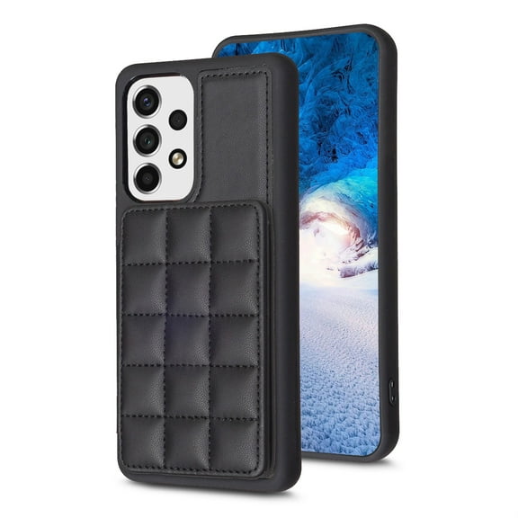 SaniMore for Samsung Galaxy A34 5G (6.6" 2023) Case, Flip PU Leather Diamond-Shaped with Built-in Card Slots, Kickstand and Shockproof Anti-drop Phone Case for Galaxy A34 5G Wallet Shell, Black