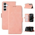 thumbnail image 1 of SaniMore for Samsung Galaxy A34 5G Case, Kickstand PU Leather Magnetic Protective Flip Cover with [RFID Blocking] [3 Card Slots] [TPU Interior Case] Compatible with Samsung Galaxy A34 5G, Pink, 1 of 6
