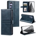 thumbnail image 1 of SaniMore for Samsung Galaxy A35 PU Leather Case, Wallet Design with Card Slots Cash Pocket [Wrist Strap] Flip kickstand Full Body Protection Magnetic Closure Business TPU Shell, Darkblue, 1 of 11
