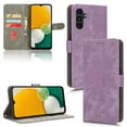 thumbnail image 1 of SaniMore for Samsung Galaxy A35 Premium PU Leather Case, [RFID Blocking] Card Holder Magnetic Wallet Cover with Practical Bracket + Detachable Wrist Strap Shockproof Protective Shell, Purple, 1 of 7