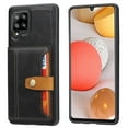 thumbnail image 1 of SaniMore for Samsung Galaxy A42 5G Case, PU Leather Shockproof Inner Shell with Wallet Card Slots Flip Kickstand Shockproof Retro Anti-scractch Drop-resistant Shell for Samsung A42 5G - Black, 1 of 6