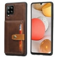 thumbnail image 1 of SaniMore for Samsung Galaxy A42 5G Case, PU Leather Shockproof Inner Shell with Wallet Card Slots Flip Kickstand Shockproof Retro Anti-scractch Drop-resistant Shell for Samsung A42 5G - Coffee, 1 of 6