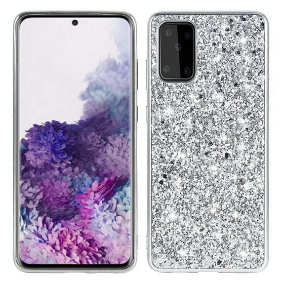 SaniMore for Samsung Galaxy A53 5G 6.5" Glitter Case, Flexible TPU Anti-Fingerprint Anti-Scratch Heavy Duty Full Body Protective Case for Samsung A53 5G Women Men, Silver
