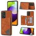 thumbnail image 1 of SaniMore for Samsung Galaxy A53 5G 6.5" PU Leather Case RFID Blocking, Back Magnetic Button Flip Wallet Cover Built-in Card Slot & Multi-Angle Kickstand Ultra-Thin Full Body Protective Shell, Brown, 1 of 7