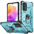 thumbnail image 1 of SaniMore for Samsung Galaxy A53 5G Multi-Functional Case, Rugged PC Magnetic Cover Built-in Car Mount & 360° Rotatable Metal Ring Kickstand Military Grade Shockproof Protective Shell, Lightblue, 1 of 8