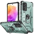 thumbnail image 1 of SaniMore for Samsung Galaxy A53 5G Multi-Functional Case, Rugged PC Magnetic Cover Built-in Car Mount & 360° Rotatable Metal Ring Kickstand Military Grade Shockproof Protective Shell, Darkgreen, 1 of 8