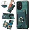 thumbnail image 1 of SaniMore for Samsung Galaxy A53 5G Wallet Case, [RFID Blocking] Elastic Card Slot Vehicle Magnetic PU Leather Ring Holder & Lanyard Stand Money Pocket Cover for Samsung A53 5G, Green, 1 of 15