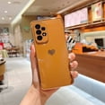 thumbnail image 1 of SaniMore for Samsung Galaxy A54 5G 2023 Case, TPU Plating Bumper Love Heart [Lens All-inclusive ][Ultra-slim Lightweigt] [Shockproof & Anti-drop] Stylish Case for Grils Women for A54 5G, Brown, 1 of 11