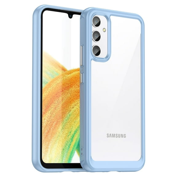 SaniMore Samsung Galaxy A54 5G Case (2023 Release), Soft Shockproof TPU Bumper Crystal-clear PC Back No-yellowing Anti-drop Ultra-slim Lightweight Rugged Cover For Samsung Galaxy A54 5G, Blue